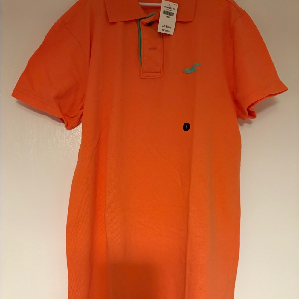 Hollister Bright Orange Polo Shirt
